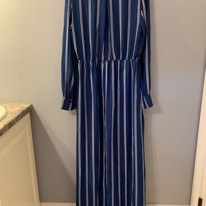 Floor length leg slit dress